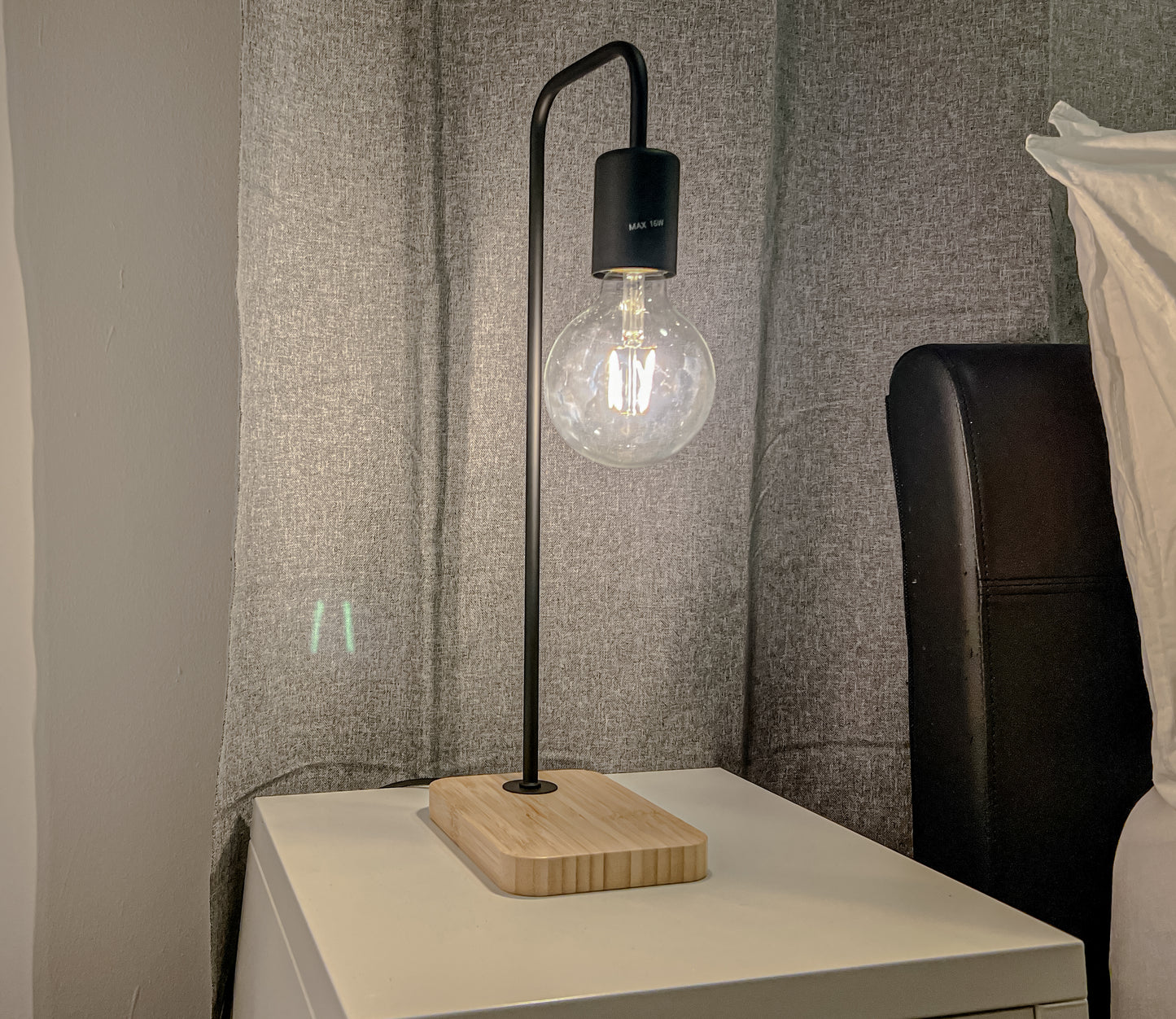 stylish decorative lamp in an airbnb in central london close to borough market