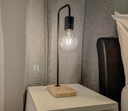 stylish decorative lamp in an airbnb in central london close to borough market