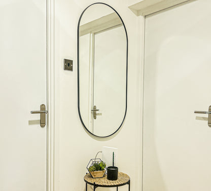 stylish mirror in airbnb modern bright entrance