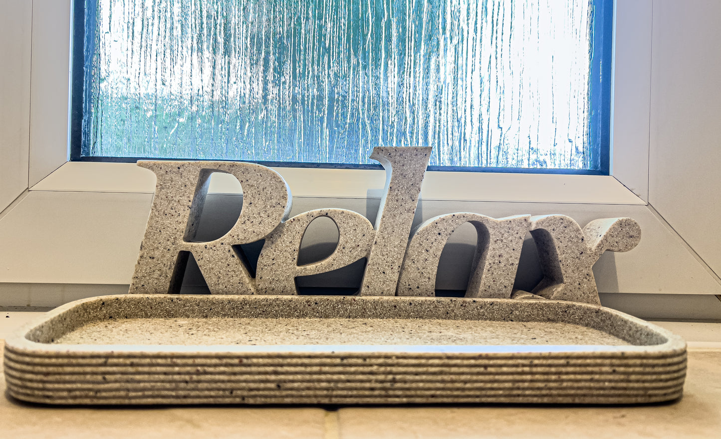 relax sign in a modern airbnb property in borugh market london bridge